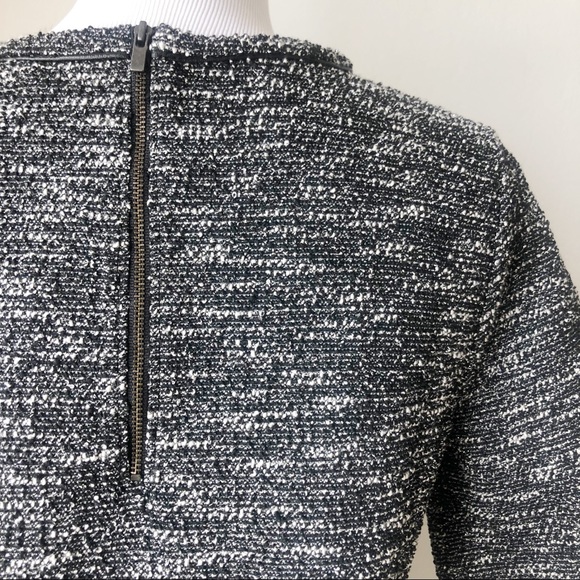 BANANA REPUBLIC BLK/WHT TWEED TOP SM - Picture 5 of 8